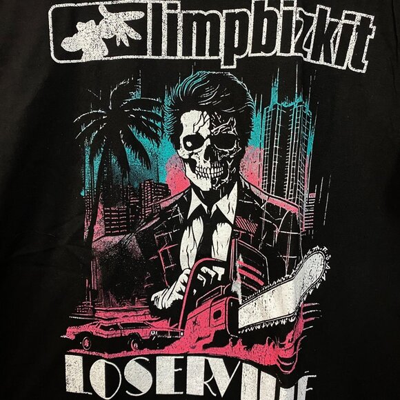 Limp Bizkit Loserville Chainsaw Zombie Tour Nu Metal T-Shirt XL - Picture 2 of 4